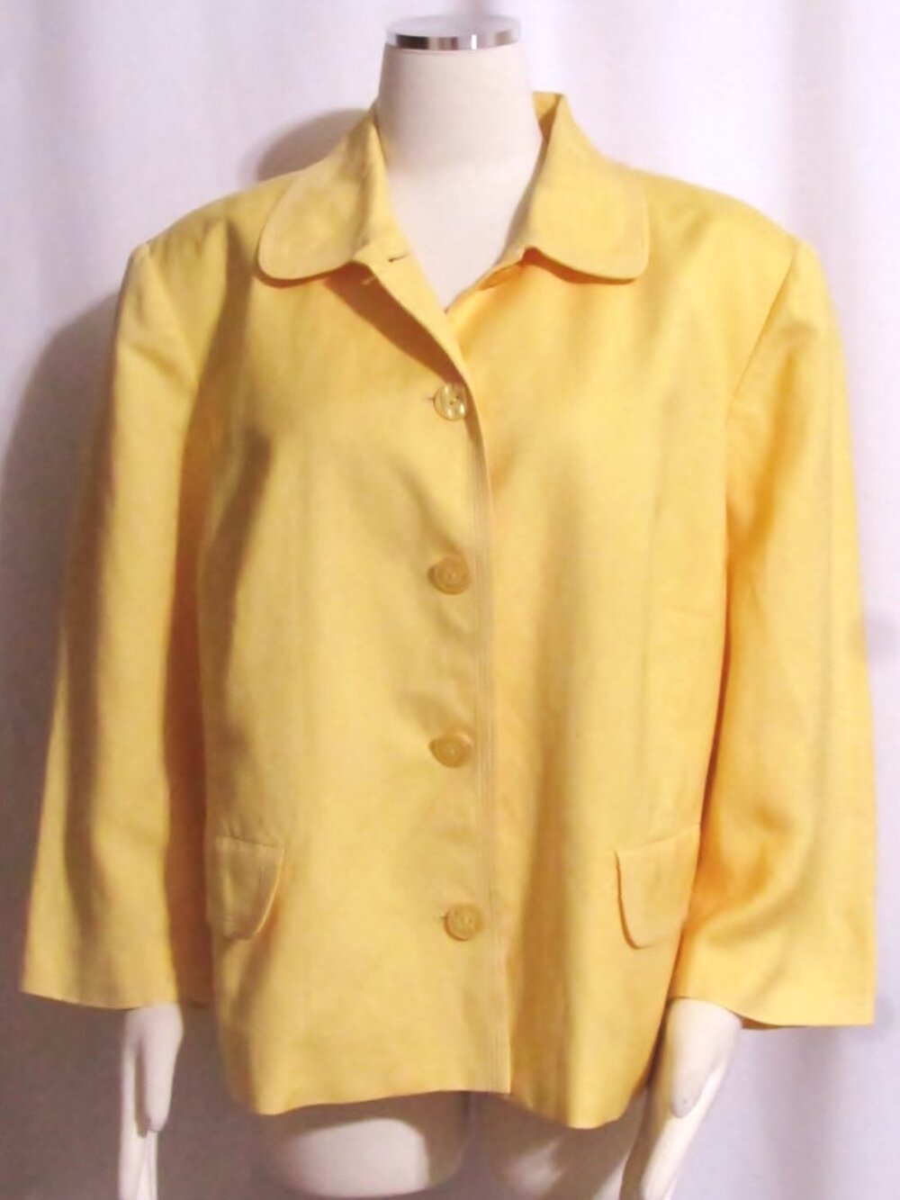 NEW Womens Ladies Plus NORTON McNAUGHTON Vintage Yellow Jacket 20 W Orig $109